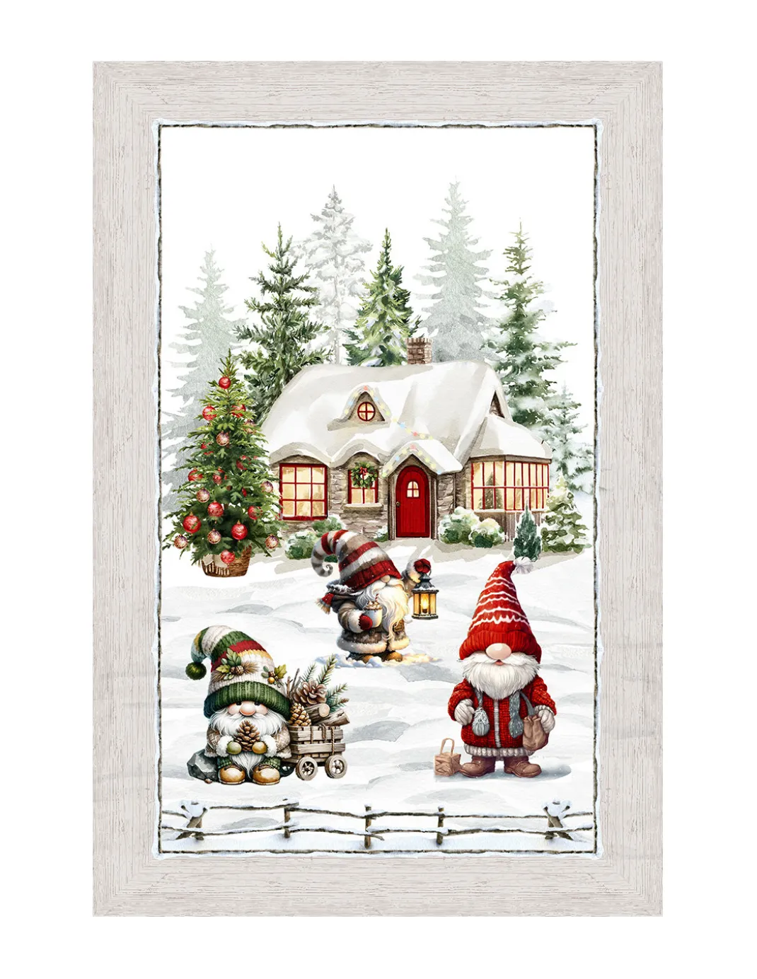 Strofinacci Cucina Natale – Set 5 Pezzi 50x70 cm – Canovacci Cotone Decorativi con Asola