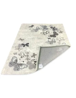 TAPPETO ANTISCIVOLO FARFALLE MARRONE