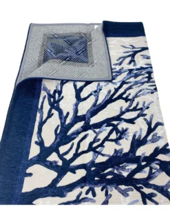 TAPPETO antiscivolo Mare MARINO Coralli Blu Made in Italy