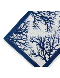 TAPPETO antiscivolo Mare MARINO Coralli Blu Made in Italy