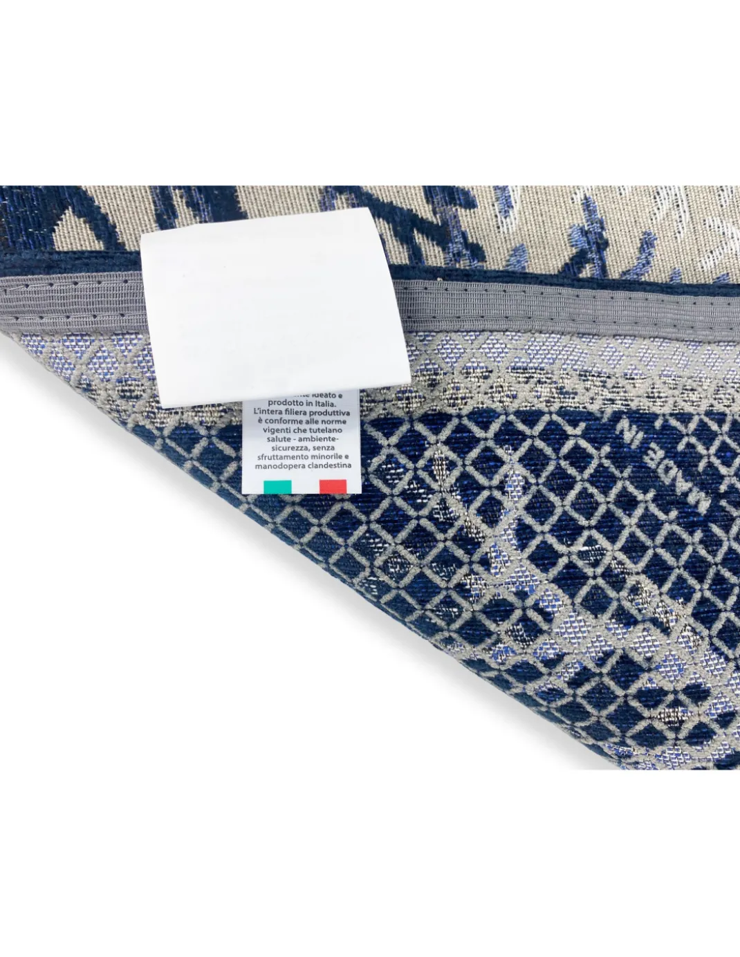 TAPPETO antiscivolo Mare MARINO Coralli Blu Made in Italy