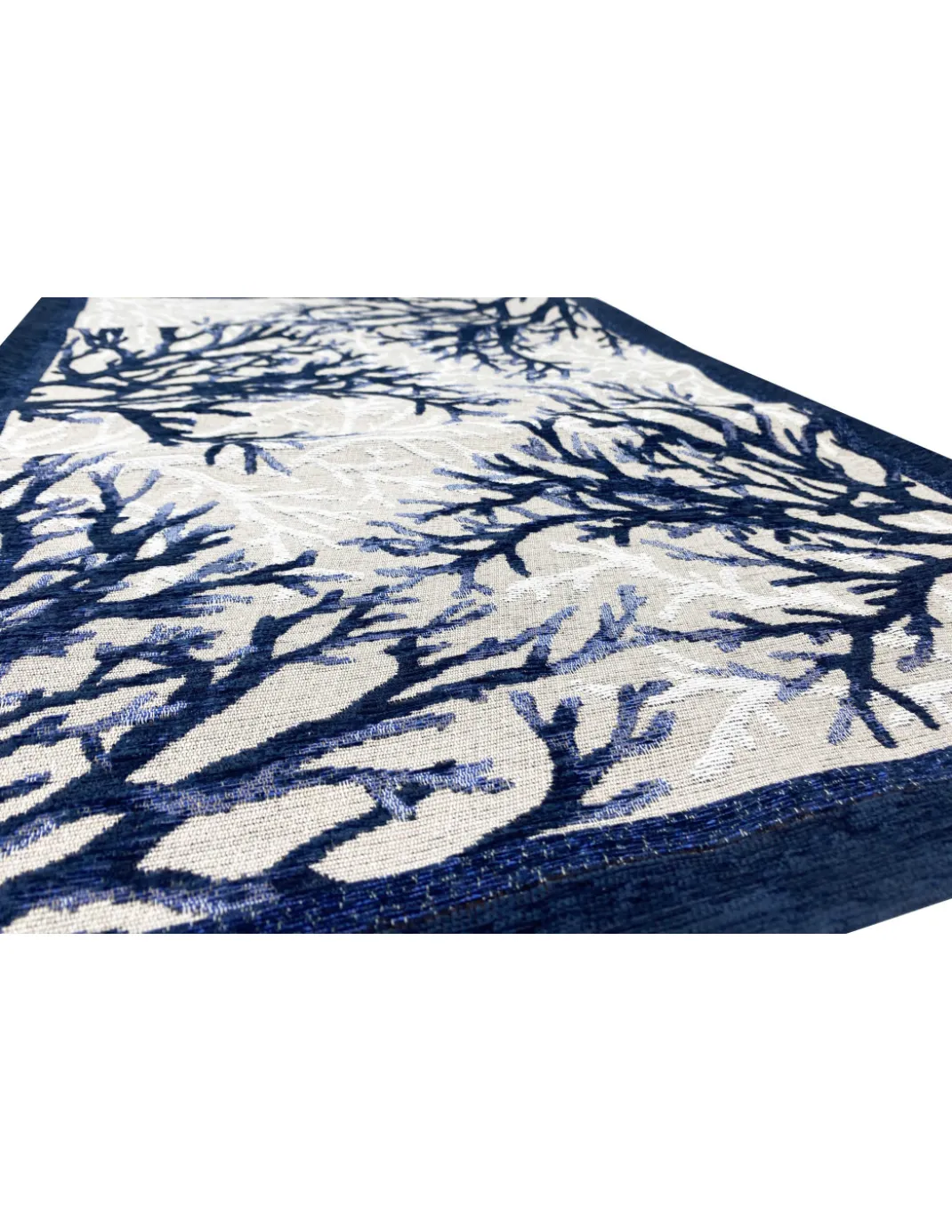 TAPPETO antiscivolo Mare MARINO Coralli Blu Made in Italy