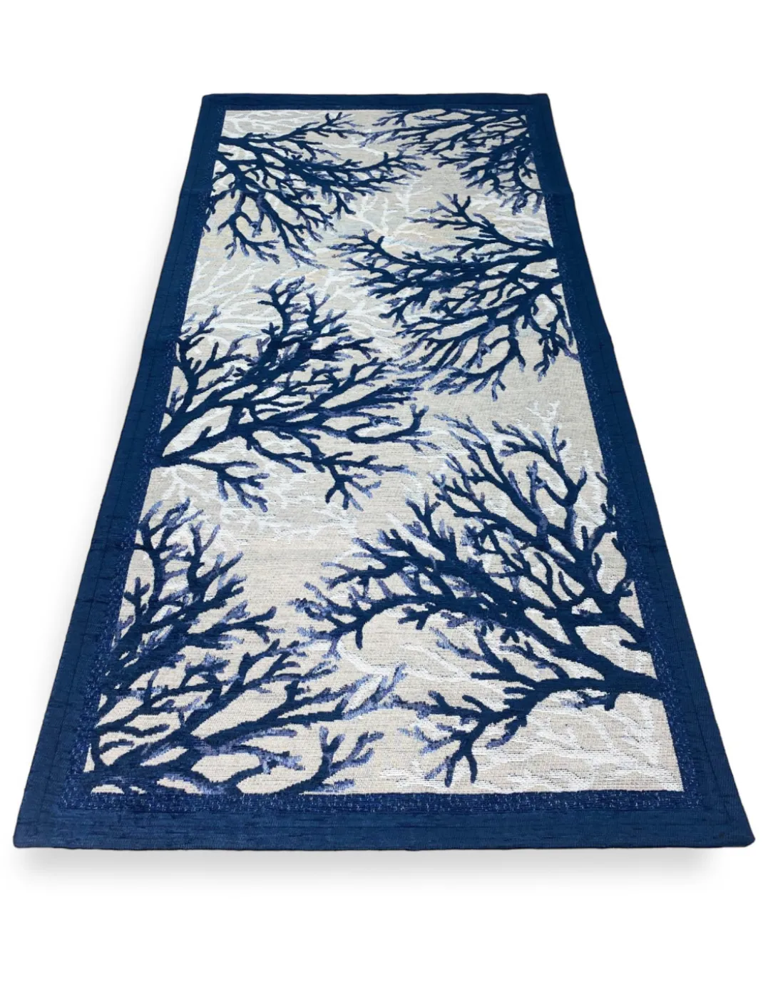 TAPPETO antiscivolo Mare MARINO Coralli Blu Made in Italy