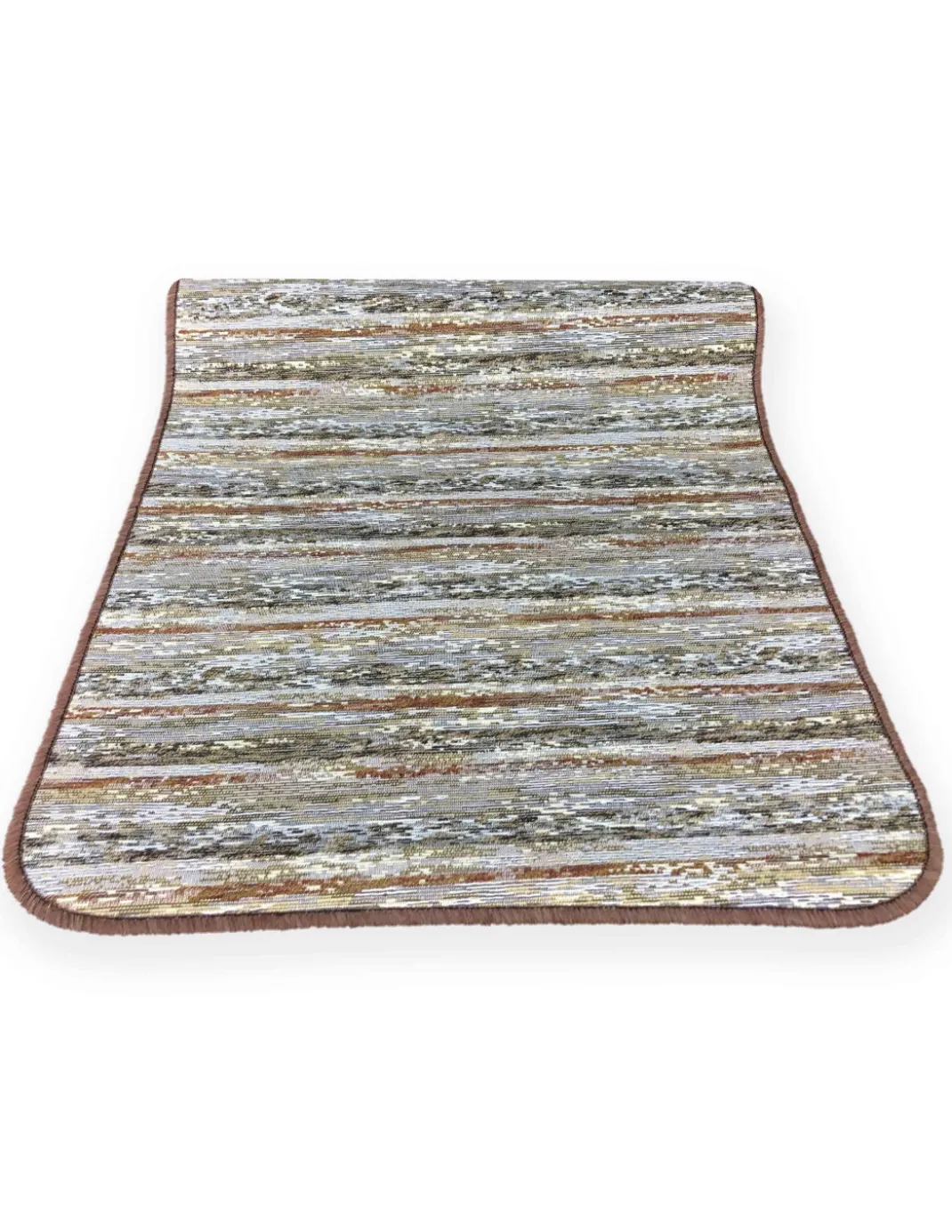 TAPPETO CUCINA gommato ANTISCIVOLO STRIPE MARRONE