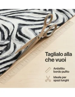 Tappeto Cucina Runner Zebrato Antiscivolo PVC 50 cm - Passatoia Tagliabile Made in Italy