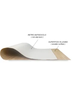TAPPETO cucina WOODY © IN legno BAMBOO UNITO MIELE tutte le misure