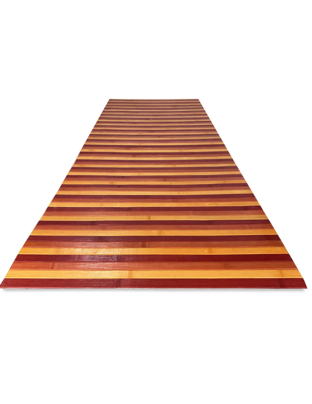 TAPPETO cucina WOODY © IN legno BAMBOO BORDEAUX SFUMATO BORDÒ tutte le misure