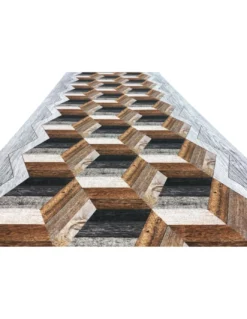 TAPPETO Runner da CUCINA Passatoia Antiscivolo GEOMETRICO made in Italy