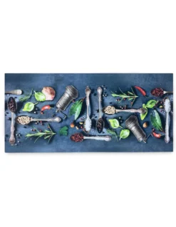 TAPPETO Runner da CUCINA Passatoia Antiscivolo CUCCHIAI e SPEZIE made in Italy