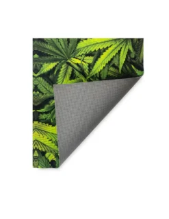 TAPPETO Runner da CUCINA Passatoia Antiscivolo Foglie Verdi Marijuana Made in Italy