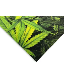 TAPPETO Runner da CUCINA Passatoia Antiscivolo Foglie Verdi Marijuana Made in Italy