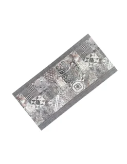 TAPPETO Runner da CUCINA Passatoia Antiscivolo MAIOLICA GRIGIO made in Italy