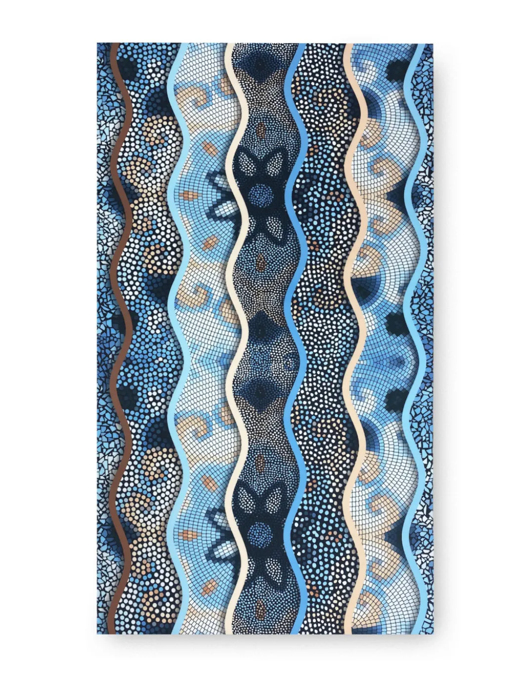 TAPPETO Runner da CUCINA Passatoia Antiscivolo ONDA MARE made in Italy