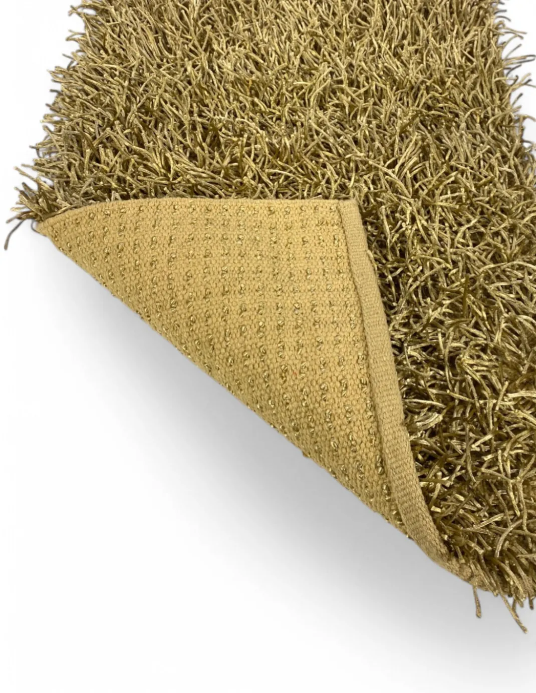 Tappeto Shaggy Beige Moderno - Pelo Lungo 6 cm - Antiscivolo, 12 Misure - Annodato a Mano, Elegante e Morbido