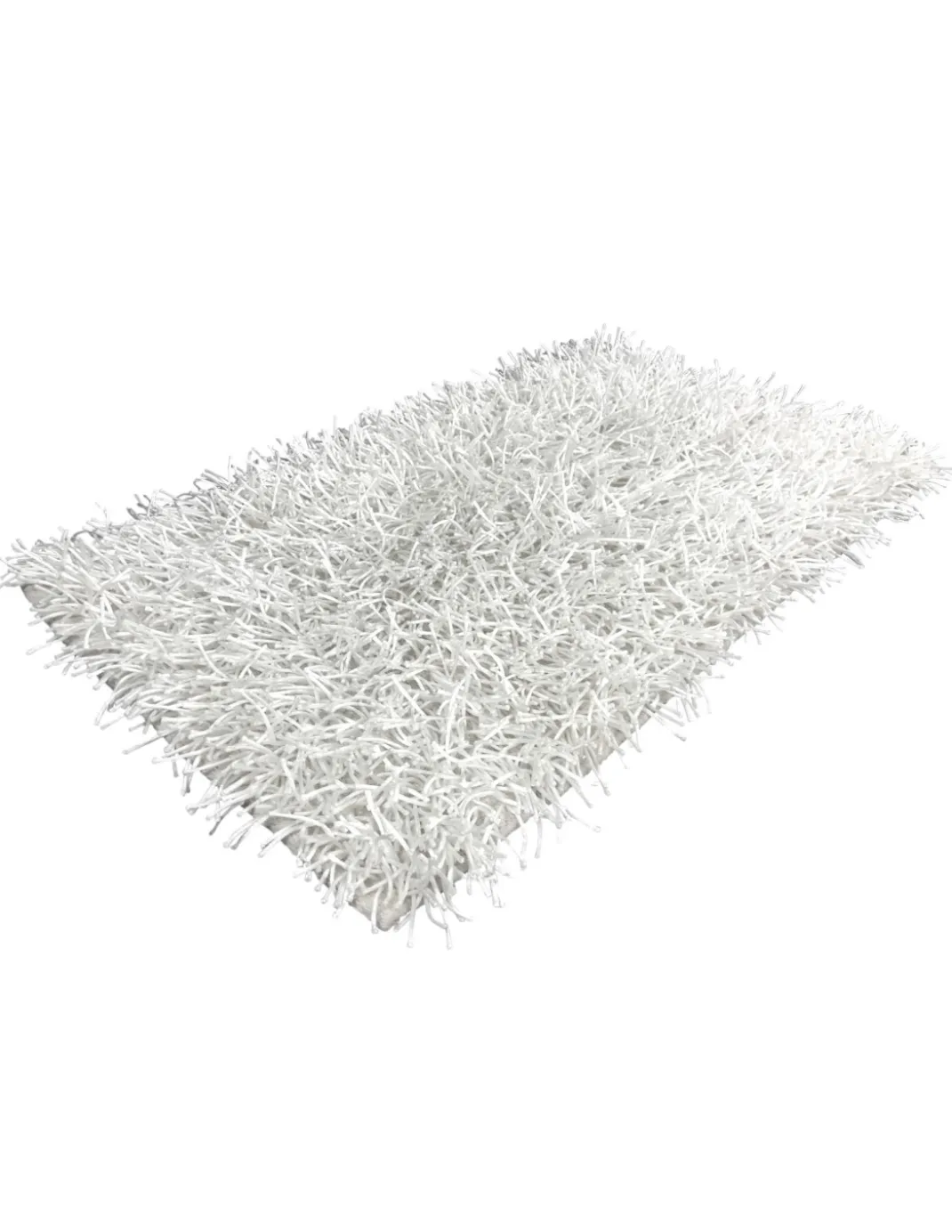 Tappeto Shaggy Bianco Moderno - Pelo Lungo 6 cm - Antiscivolo, 12 Misure - Annodato a Mano, Morbido e Resistente