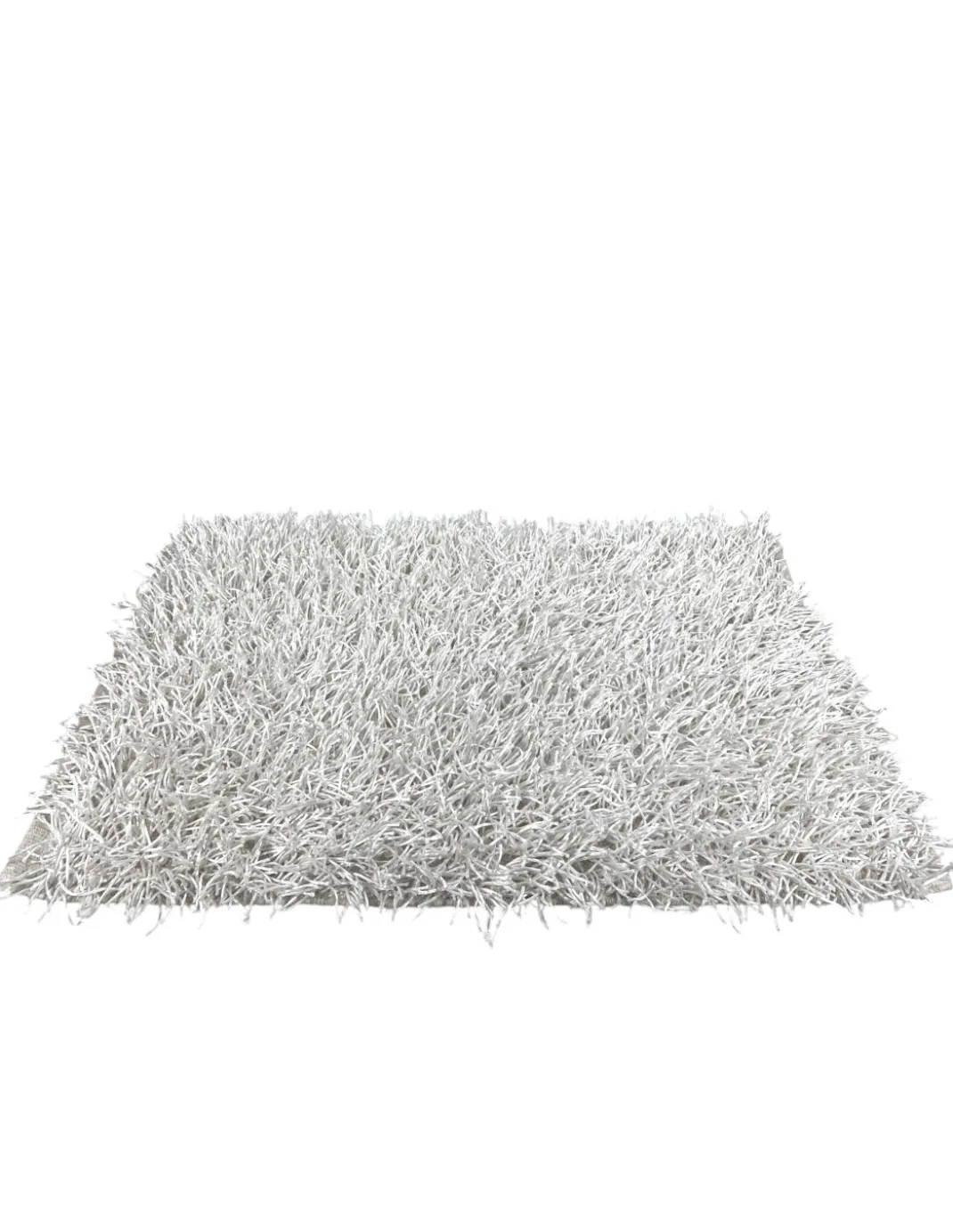 Tappeto Shaggy Bianco Moderno - Pelo Lungo 6 cm - Antiscivolo, 12 Misure - Annodato a Mano, Morbido e Resistente