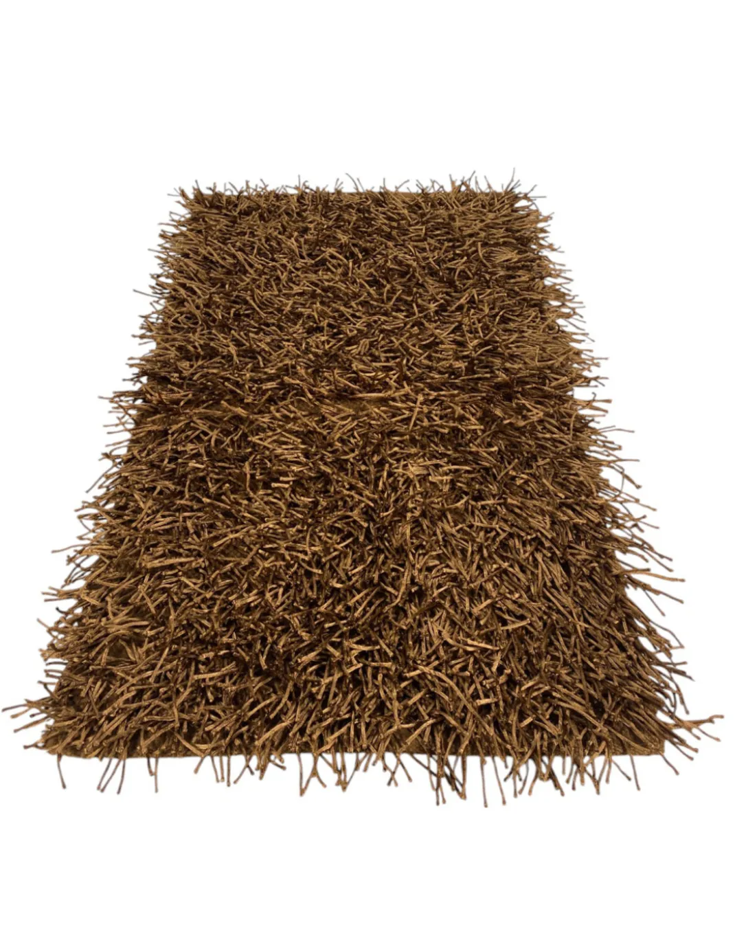 Tappeto Shaggy Nocciola Moderno - Pelo Lungo 6 cm - Antiscivolo, 12 Misure - Annodato a Mano, Robusto e Morbido