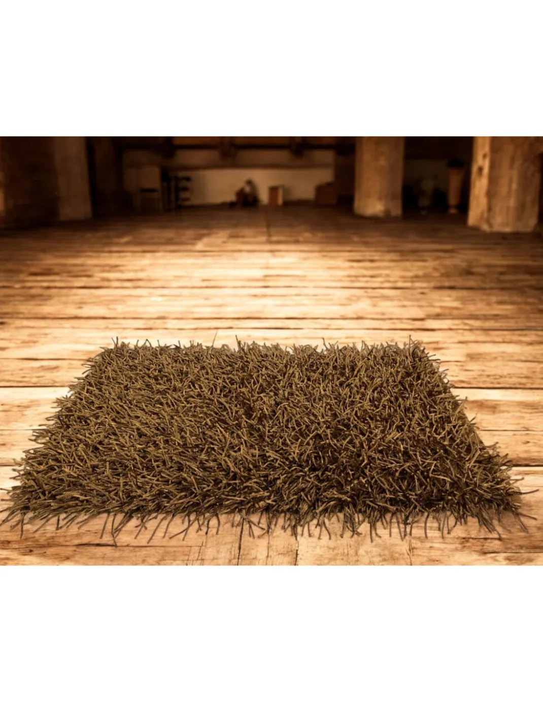 Tappeto Shaggy Nocciola Moderno - Pelo Lungo 6 cm - Antiscivolo, 12 Misure - Annodato a Mano, Robusto e Morbido