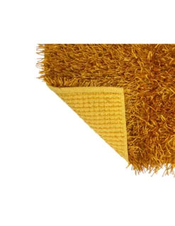 Tappeto Shaggy Ocra Moderno - Pelo Lungo 6 cm - Antiscivolo, 12 Misure - Annodato a Mano, Robusto e Sofisticato