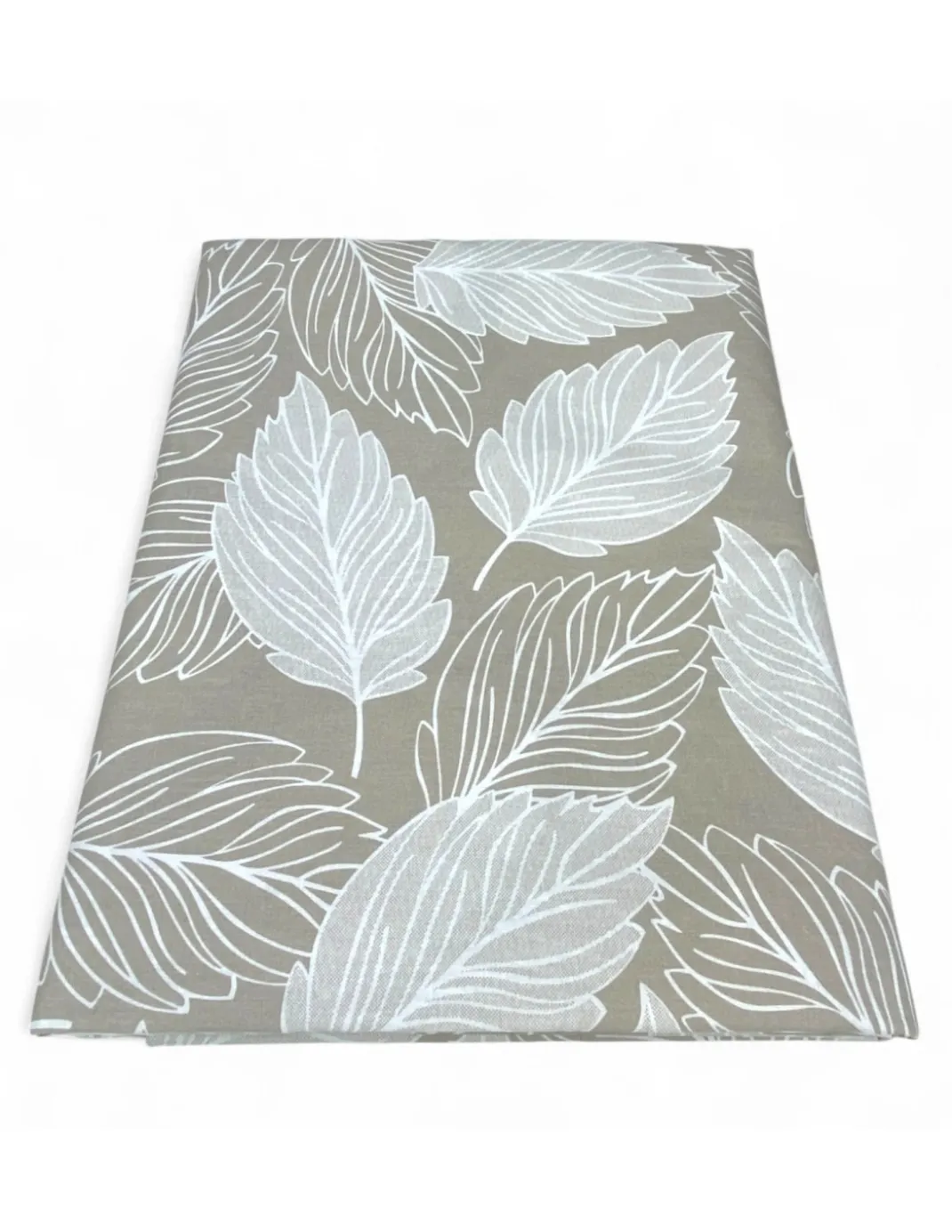 Telo Arredo Copritutto Foglie Beige – Gran Foulard Multiuso in Cotone – Copriletto, Copridivano – Made in Italy