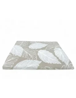 Telo Arredo Copritutto Foglie Beige – Gran Foulard Multiuso in Cotone – Copriletto, Copridivano – Made in Italy
