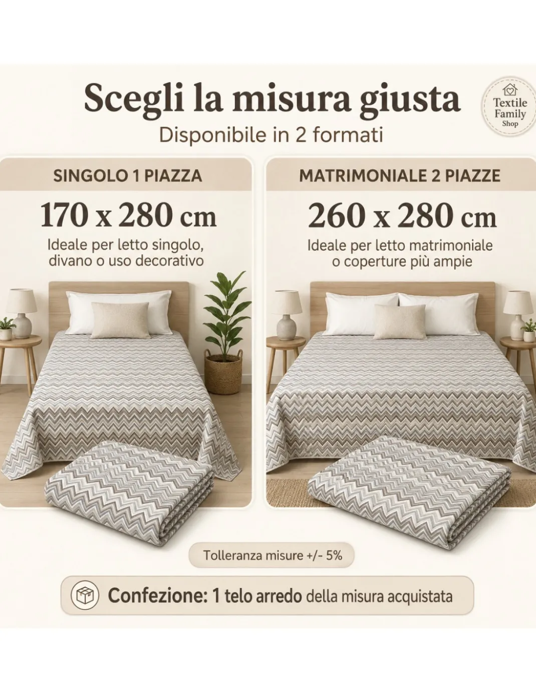 TELO ARREDO Copritutto GRAN FOULARD Copriletto COPRIDIVANO Tessuto BEATRICE Beige