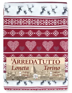 TELO ARREDO copritutto GRAN FOULARD COPRILETTO copridivano CERVINO ROSSO bordeaux