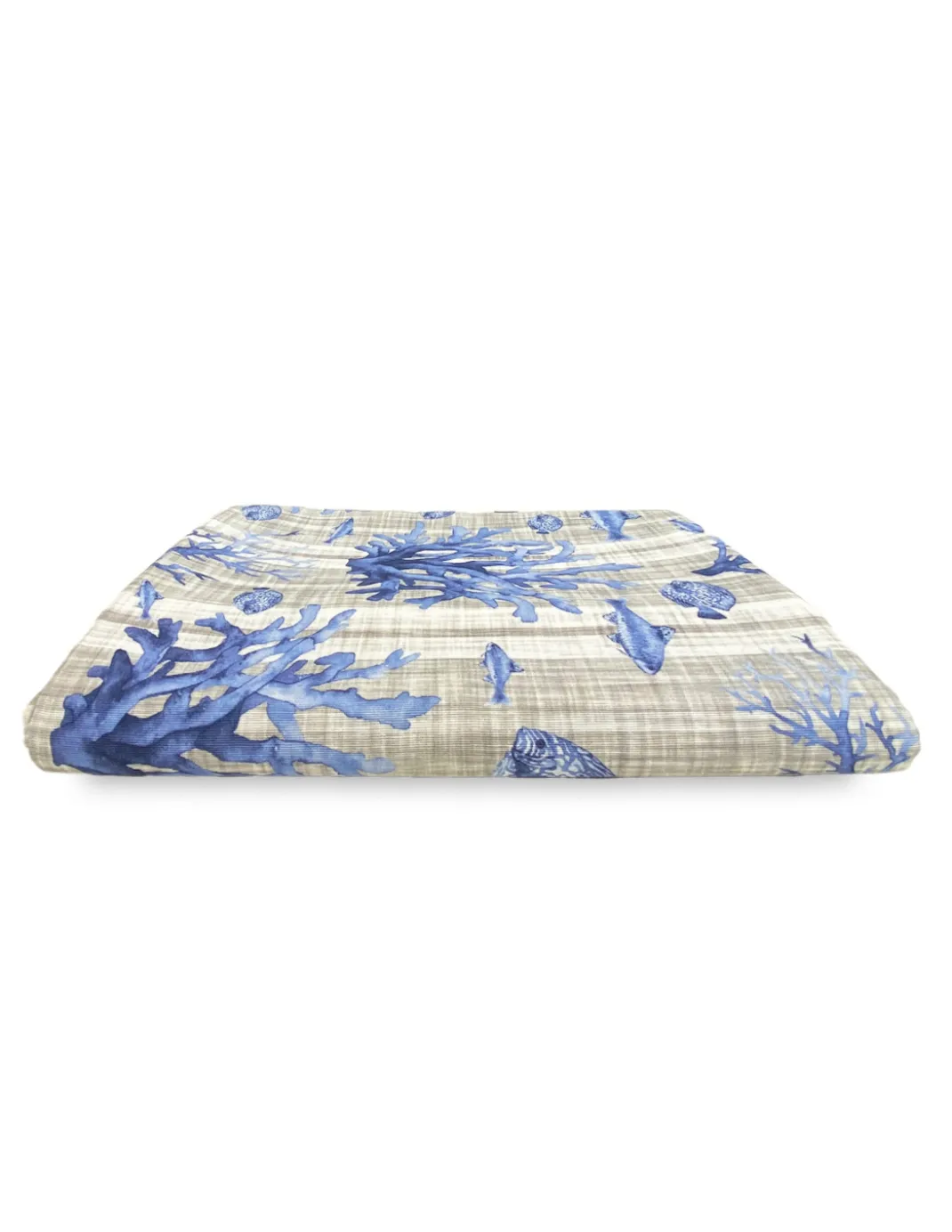 TELO ARREDO copritutto GRAN FOULARD COPRILETTO copridivano PESCI mare marino BLU