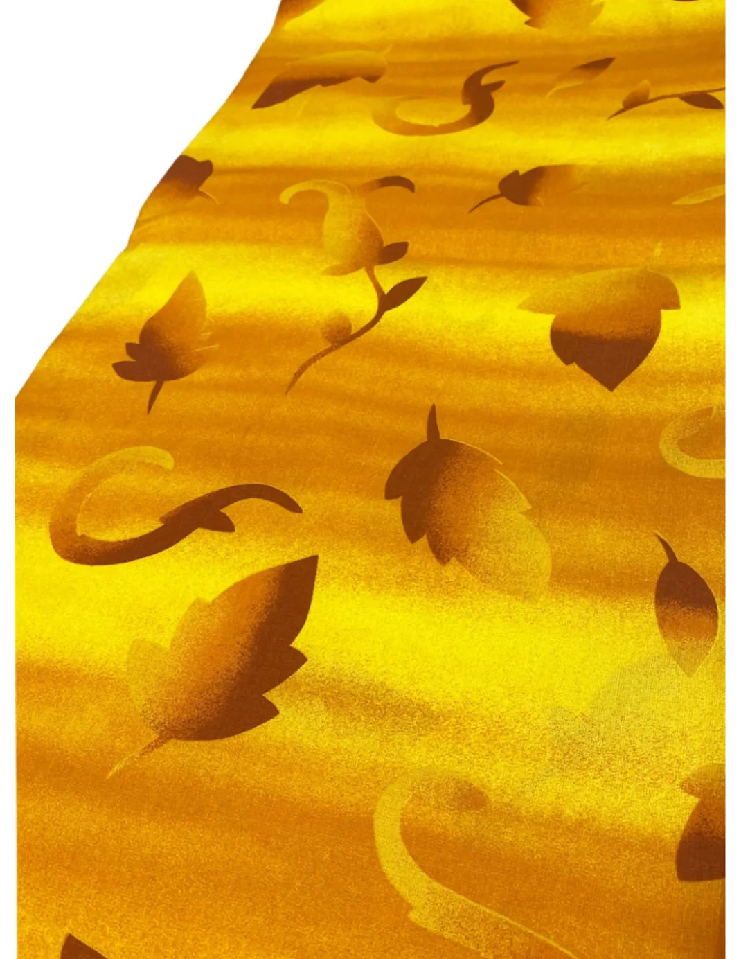 TELO ARREDO copritutto GRAN FOULARD copriletto COPRIDIVANO tessuto FOGLIA GIALLA
