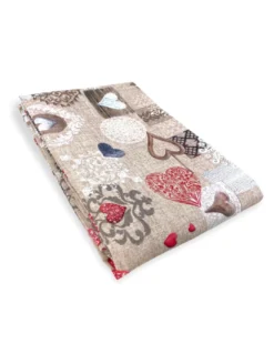 TELO ARREDO copritutto GRAN FOULARD COPRILETTO copridivano Tirolese SHABBY ROSSO