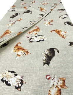TELO ARREDO copritutto GRAN FOULARD COPRILETTO copridivano tessuto DIGITY GATTINI beige in puro cotone