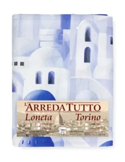 TELO ARREDO copritutto GRAN FOULARD COPRILETTO copridivano SANTORINI blu