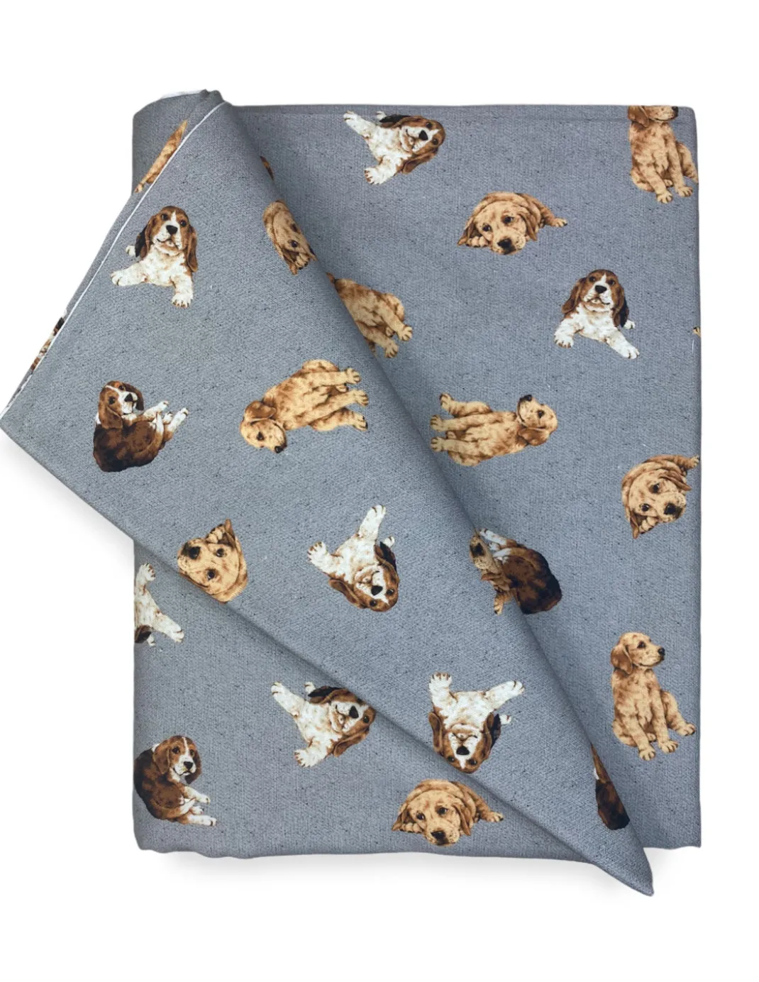 TELO ARREDO copritutto GRAN FOULARD COPRILETTO copridivano tessuto DIGITY CANI grigio scuro in puro cotone