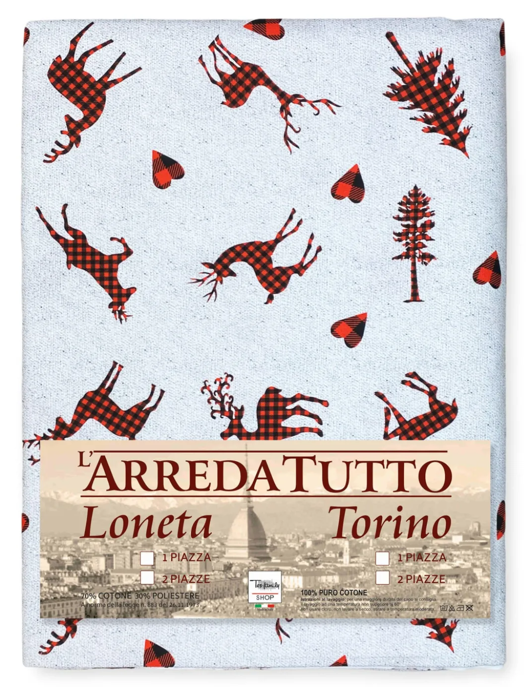 TELO ARREDO copritutto GRAN FOULARD COPRILETTO copridivano tessuto DIGITY CERVI grigio chiaro in puro cotone