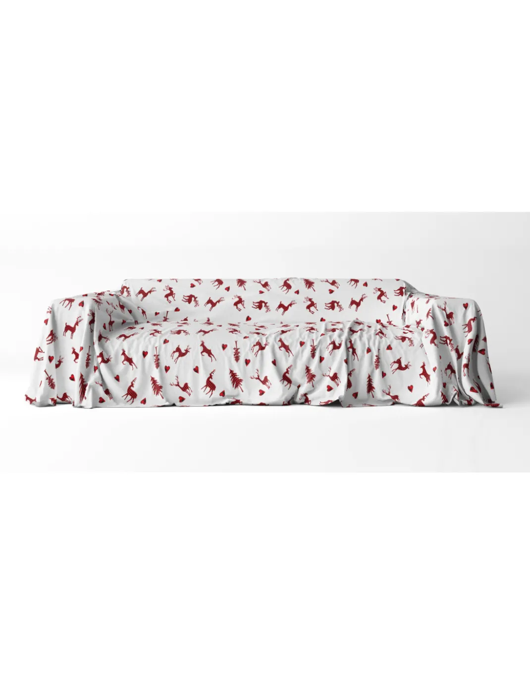 TELO ARREDO copritutto GRAN FOULARD COPRILETTO copridivano tessuto DIGITY CERVI grigio chiaro in puro cotone