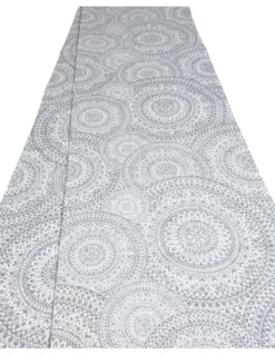 TELO ARREDO copritutto GRAN FOULARD COPRILETTO copridivano TESSUTO LONETA CERCHI grigio
