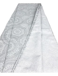 TELO ARREDO copritutto GRAN FOULARD COPRILETTO copridivano TESSUTO LONETA CERCHI grigio