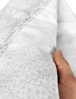 TELO ARREDO copritutto GRAN FOULARD COPRILETTO copridivano TESSUTO LONETA CERCHI grigio