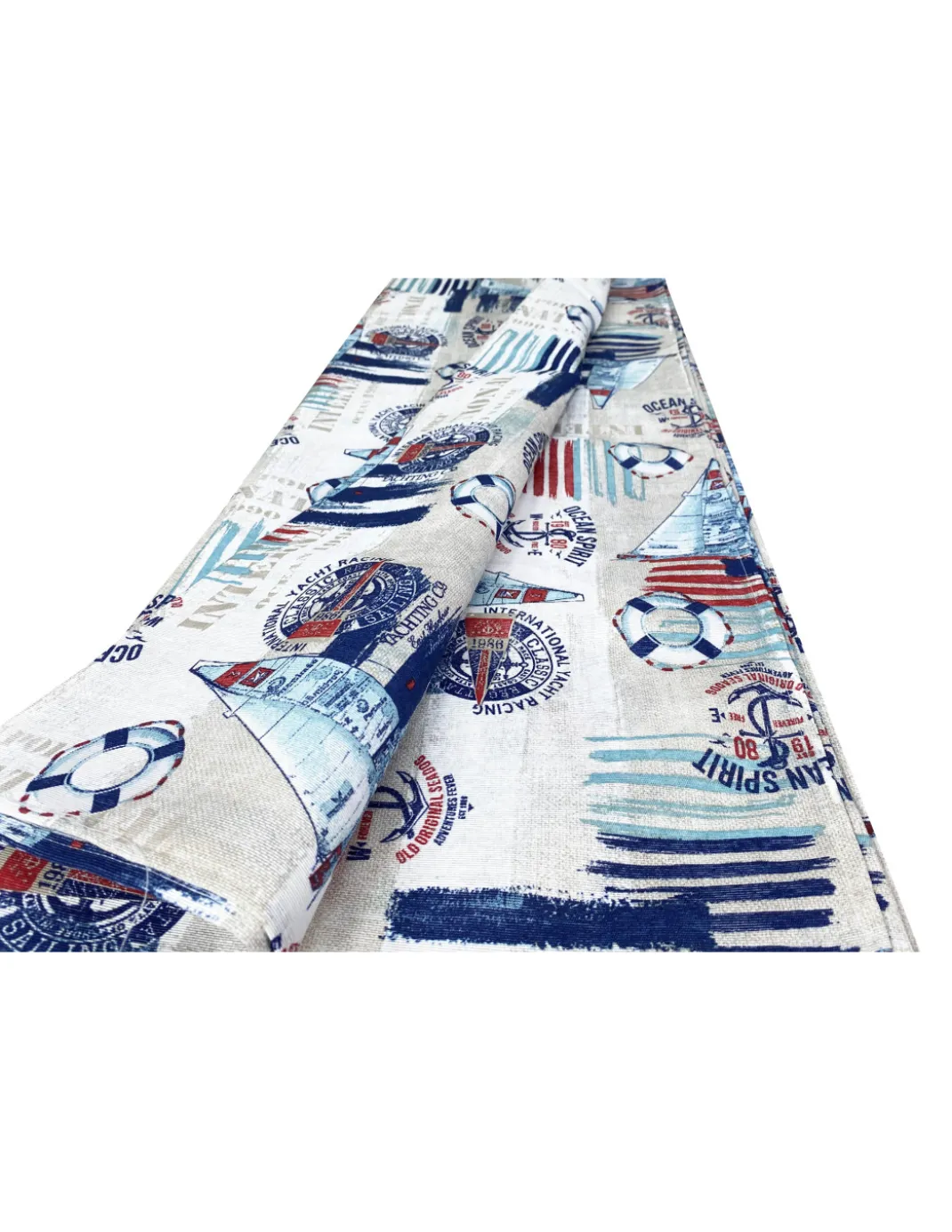 TELO ARREDO copritutto GRAN FOULARD COPRILETTO copridivano TESSUTO LONETA mare MARINO VELA BLU
