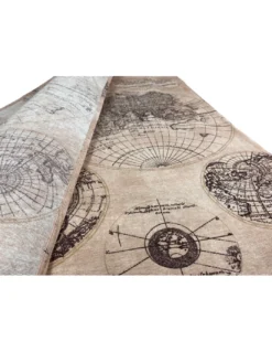 TELO ARREDO copritutto GRAN FOULARD copriletto COPRIDIVANO tessuto LONETA MONDO MARRONE