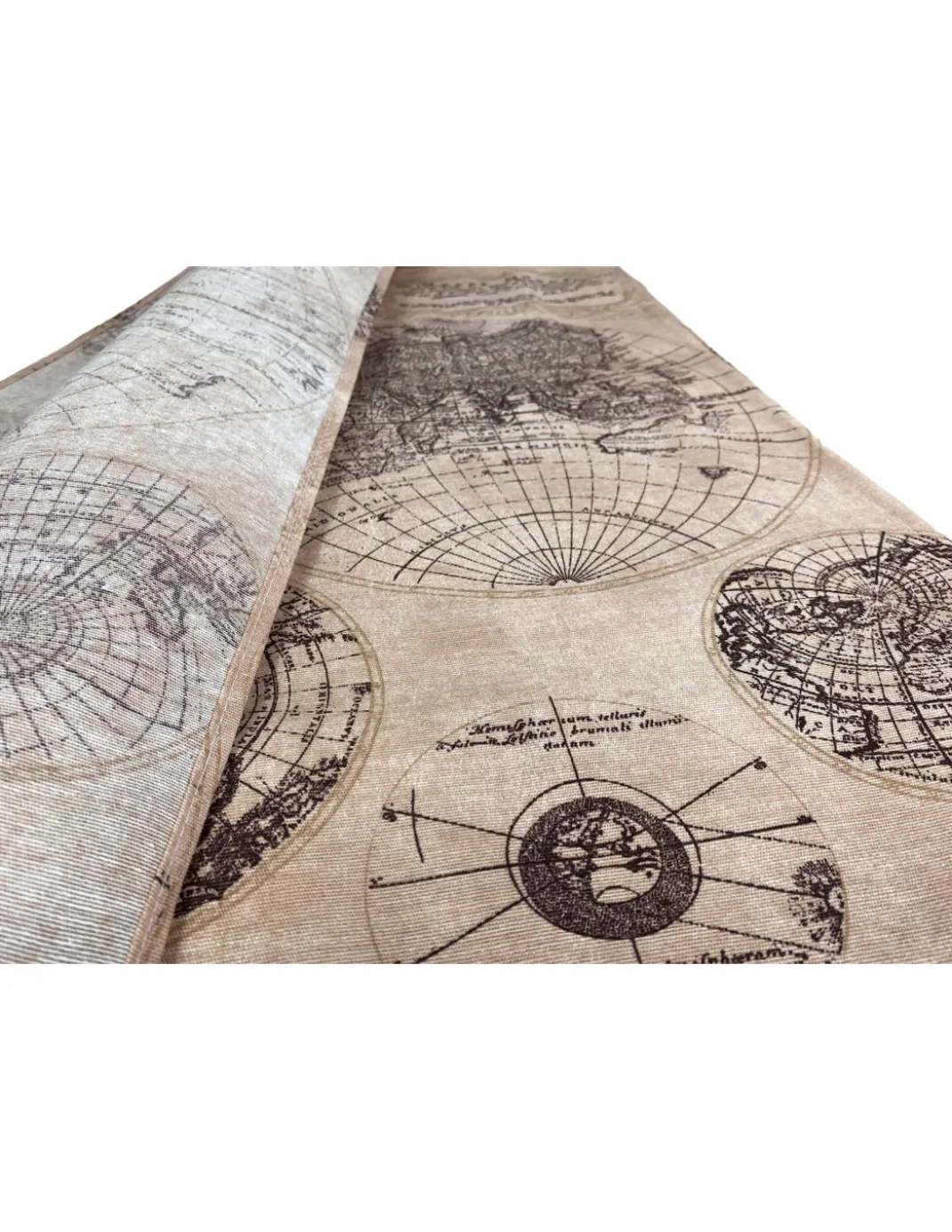 TELO ARREDO copritutto GRAN FOULARD copriletto COPRIDIVANO tessuto LONETA MONDO MARRONE