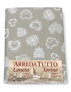 TELO ARREDO copritutto GRAN FOULARD copriletto COPRIDIVANO tessuto DORY CUORE BIANCO