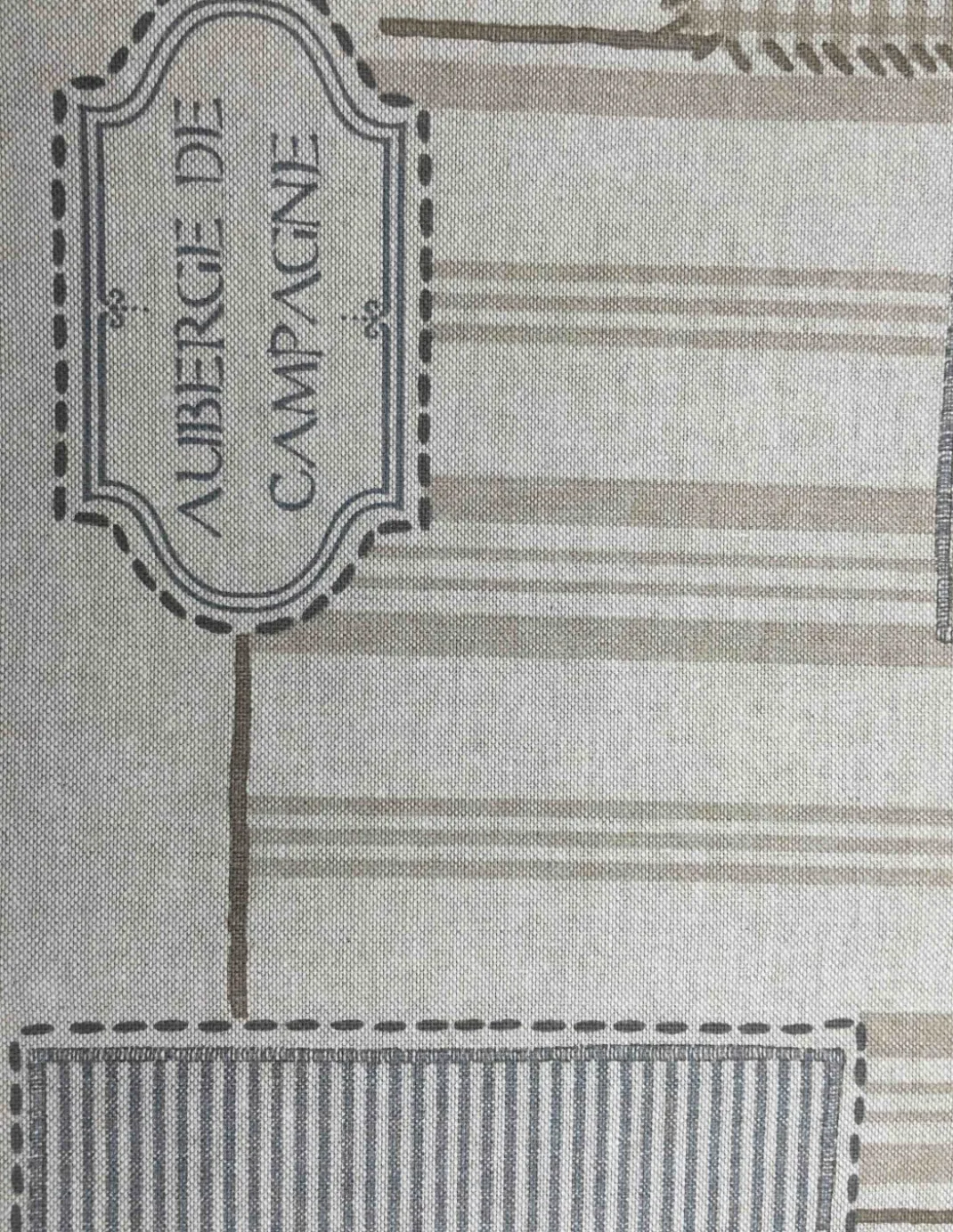 TELO ARREDO COPRITUTTO GRAN FOULARD COPRILETTO COPRIDIVANO TESSUTO BRASSERIE BEIGE
