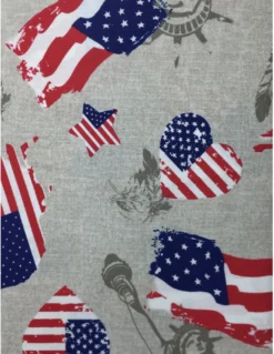 TELO ARREDO COPRITUTTO GRAN FOULARD COPRILETTO COPRIDIVANO TESSUTO BANDIERA AMERICANA NEW YORK