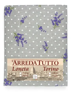 Telo Arredo Cotone Lavanda Provenzale - Tessuto Dory Copritutto, Copridivano, Copriletto, Made in Italy, Resistente ai Lavaggi