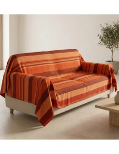 Telo Copritutto Kiara Jacquard 100% Cotone Bordeaux Made in Italy, Gran Foulard Telo Arredo, Copridivano/Copriletto