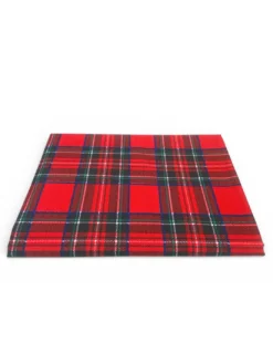Telo Copritutto Tartan Rosso - 100% Cotone - Gran Foulard Multiuso Copridivano/Copriletto - Made in Italy