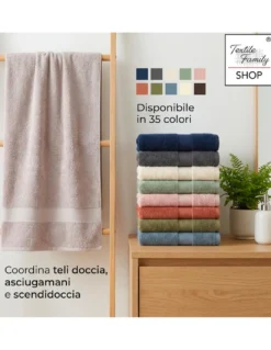Telo Doccia Celeste 100x150 in Spugna 100% Cotone 450 g/m² Made in Italy