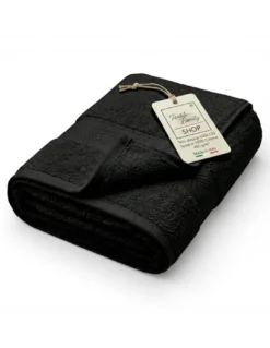 Telo Doccia Nero 100x150 in Spugna 100% Cotone 450 g/m² Made in Italy