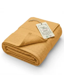 Telo Doccia Ocra 100x150 in Spugna 100% Cotone 450 g/m² Made in Italy